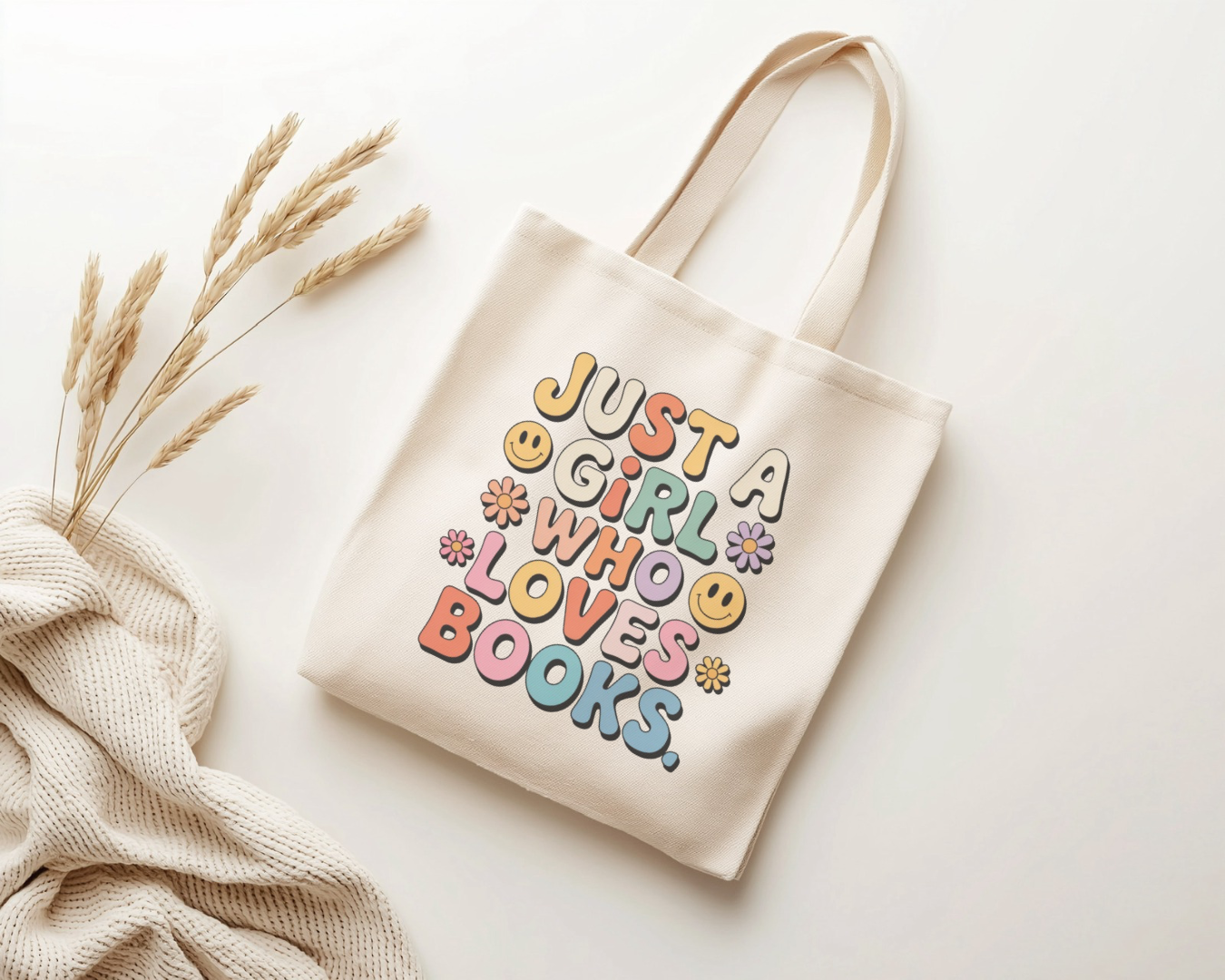 Just a Girl Who Loves Books Tote Bag