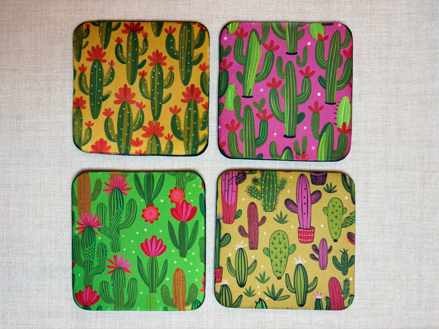 Desert Bloom – Cactus Onderzetters