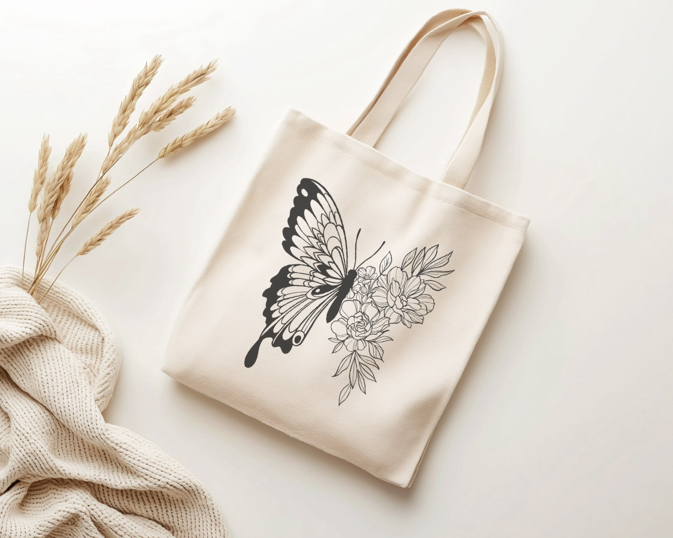 Blooming Butterfly tote bag