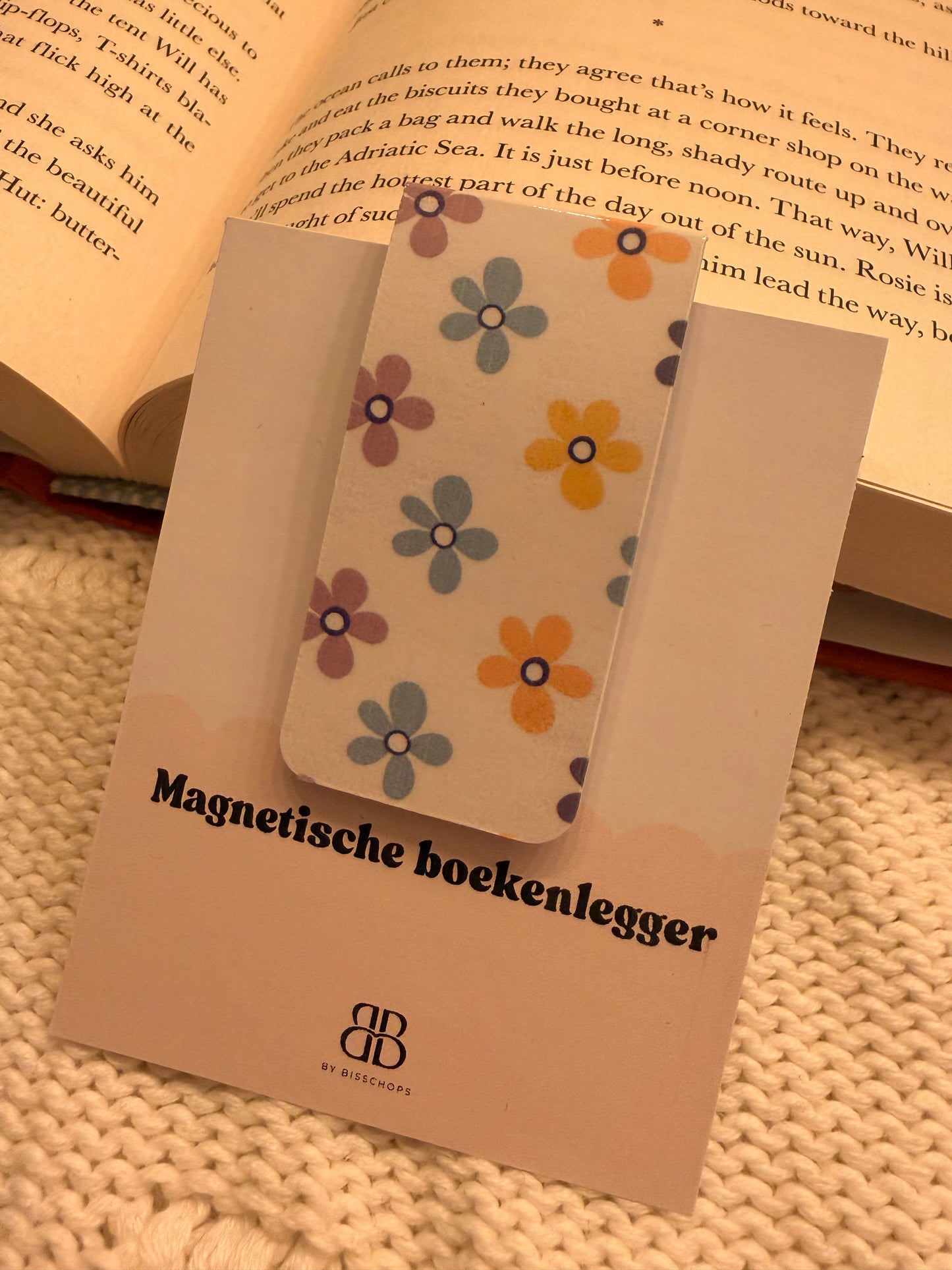 Magnetische boekenlegger flower power