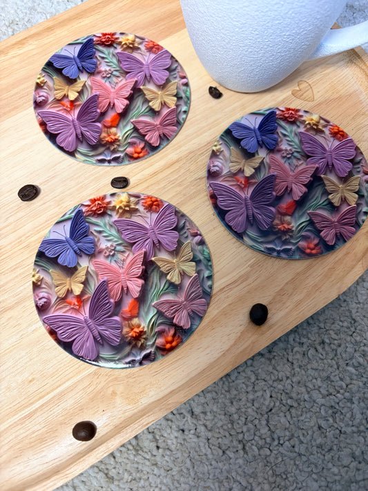 Onderzetters Pastel Butterfly