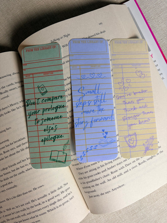 Motivational Library Cards set B