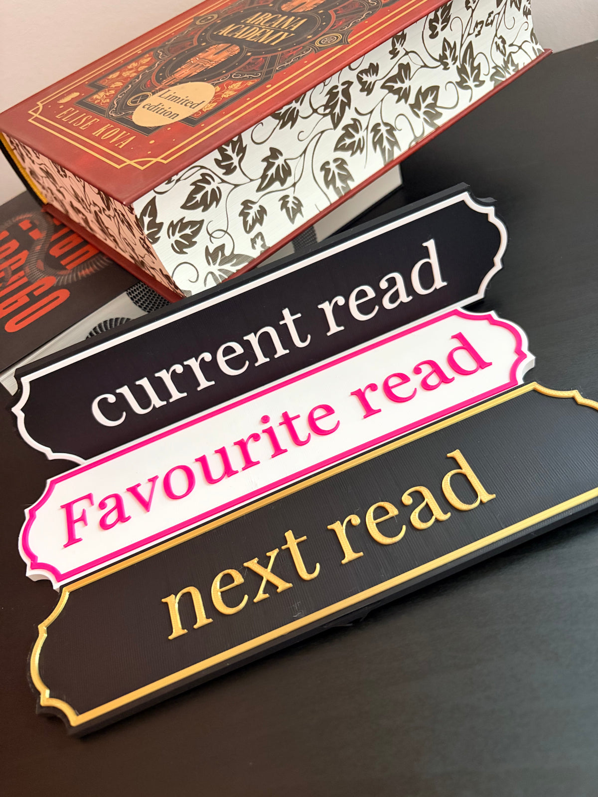 Gepersonaliseerd Bordje voor Boekendisplay | Tekst & Kleur naar Wens