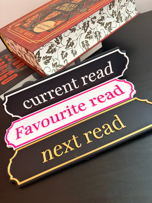 Gepersonaliseerd Bordje voor Boekendisplay | Tekst & Kleur naar Wens