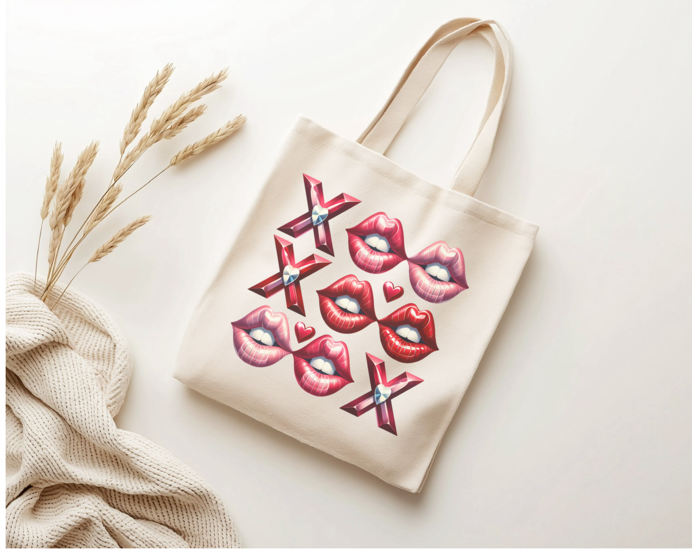 Kiss and play tote bag