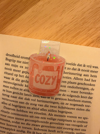 Cozy candle - magnetische boekenlegger