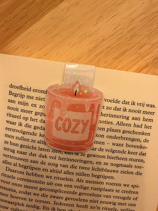Cozy candle - magnetische boekenlegger