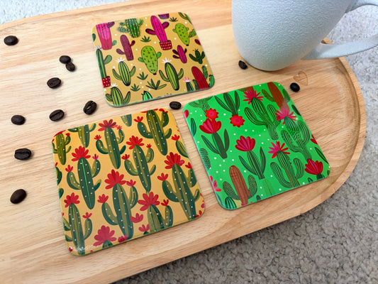 Desert Bloom – Cactus Onderzetters