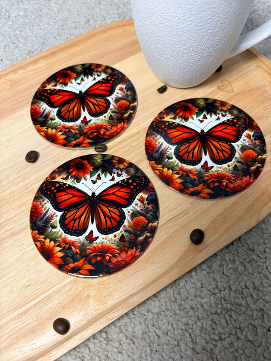 Onderzetters Butterfly bloom