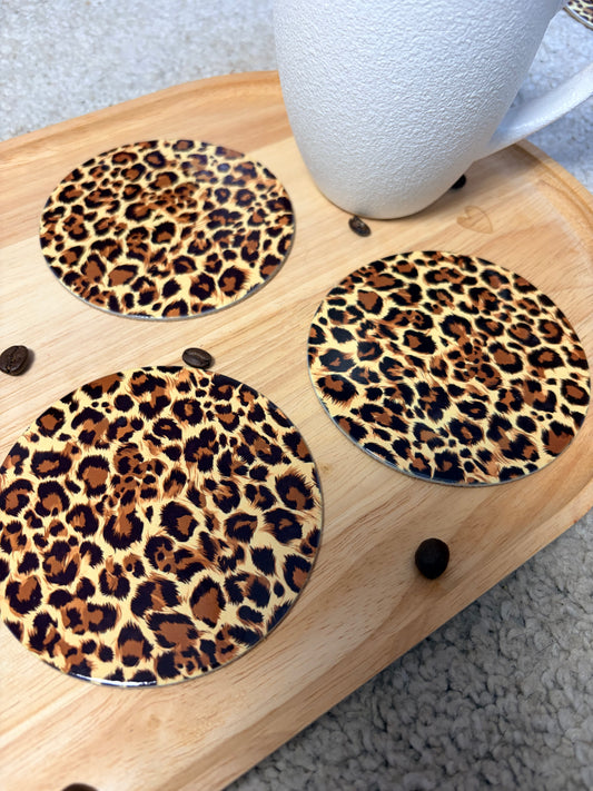 Onderzetters wild leopard