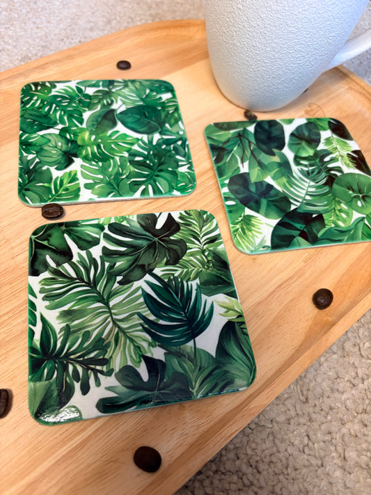 Onderzetters tropical leafs