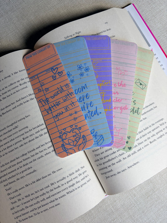 Motivational Library Cards set A