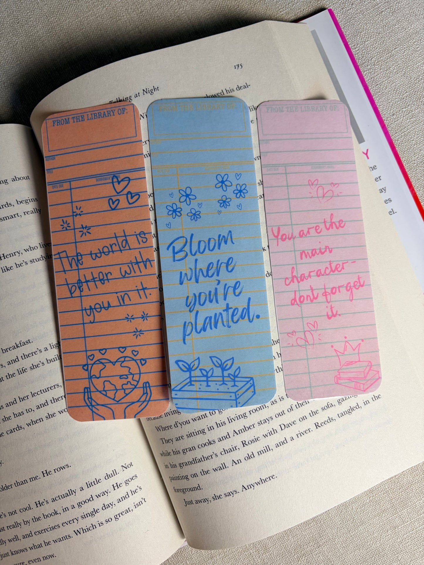 Motivational Library Cards set A