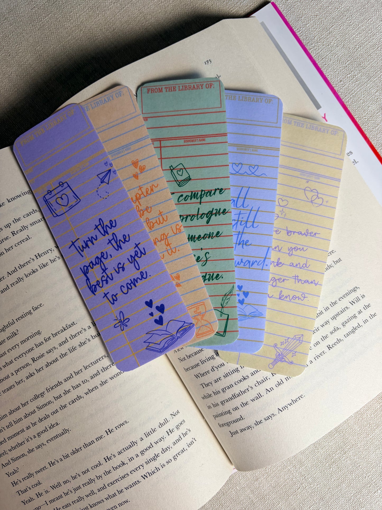 Motivational Library Cards set B