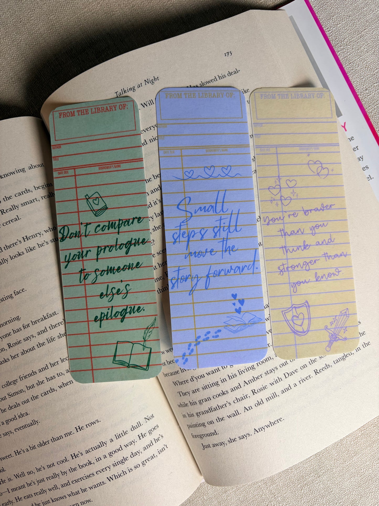 Motivational Library Cards set B